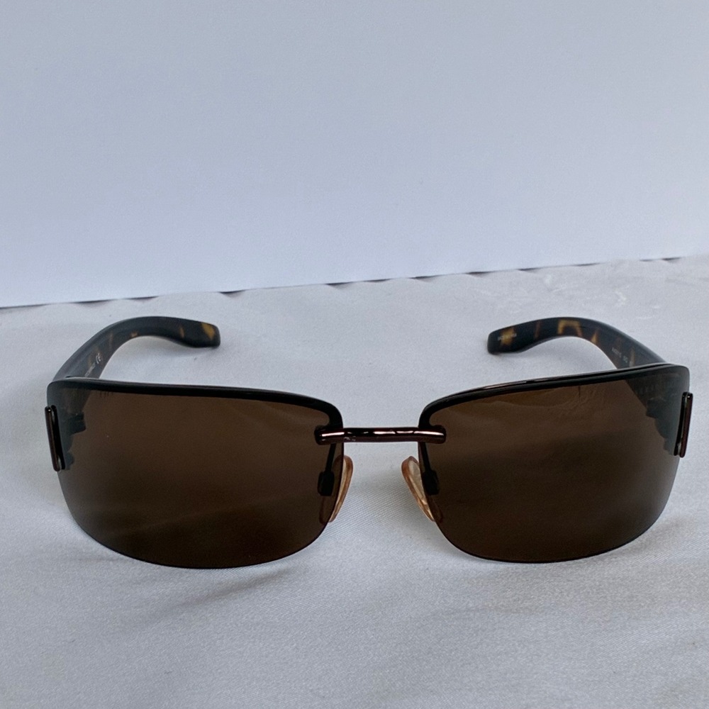 Armani Exchange Sunglasses AX001/S Rimless Tortoise Designer Luxury Y2K Glam